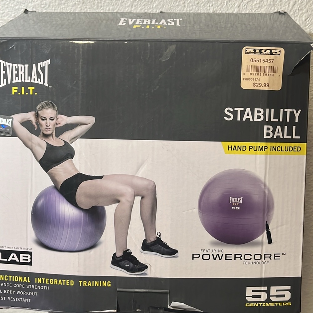 EVERLAST  F. I. T  STABILITY BALL 55cm color Purple